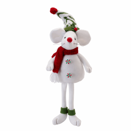 Melrose Holiday Plush Mouse Figurines - Set of 2