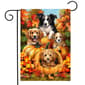 Briarwood Lane Fall Pumpkin Puppies Garden Flag - image 1