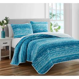 Home Retreat Ocean Stripe Quilt Bedding Set