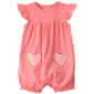 Baby Girl (3-24M) Carter''s Heart Pocket Short-Sleeve Romper - Pi - image 1