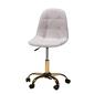 Baxton Studio Kabira Glam & Luxe Grey Velvet Swivel Office Chair - image 1