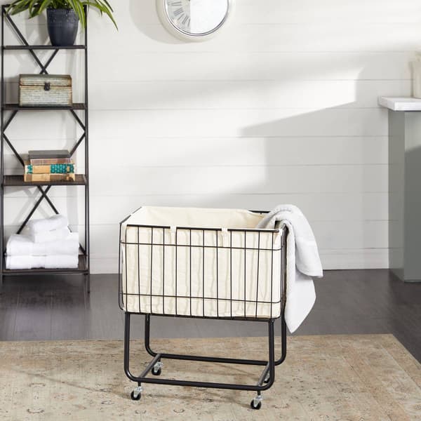 9th & Pike&#174; Contemporary Metal Laundry Cart