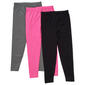 Girls (4-6x) Star Ride(R) 3pk. Solid/Marled Leggings - Hot Pink - image 1