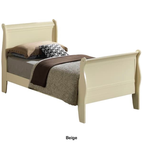 Passion Furniture Louis Philippe Sleigh Bed - Twin
