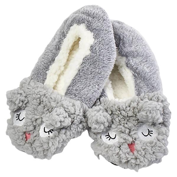 Womens Fuzzy Babba Owl Fuzzy Slipper Socks - image 