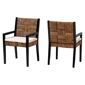 bali & pari Raniya 2pc. Handwoven Seagrass Dining Armchairs - image 1
