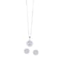 Design Collection Silver-Tone Halo Pendant Necklace - image 1