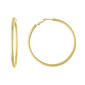70mm 14kt. Gold over Brass Clutchless Hoop Earrings - image 1
