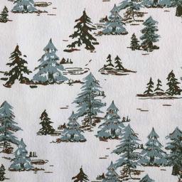 Eddie Bauer Snowy Pine Trees Cotton Flannel Sheet Set