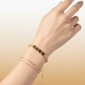 Saffron 18kt. Gold Plated Black CZ Flower Bracelet - image 4
