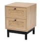 Baxton Studio Cherelle Light Brown 2-Drawer End Table - image 1