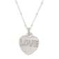 Gianni Argento Silver Plated Diamond Love Heart Pendant - image 1
