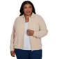 Plus Size Alfred Dunner Classics Cable Knit Zip Front Cardigan - image 1