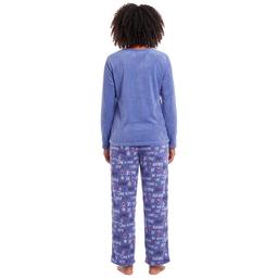 Womens Pink Laundry Long Sleeve Star Plush Folded Pajama Set