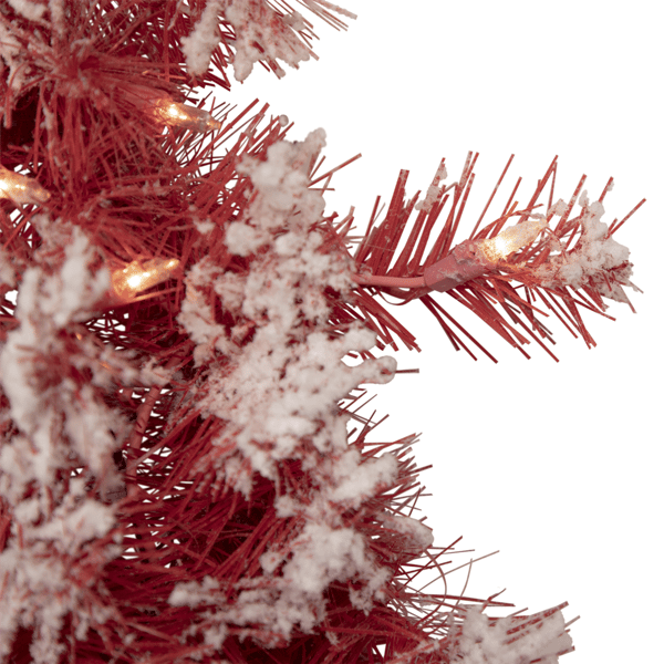Northlight 9ft. Pre-lit Flocked Red Pine Christmas Garland