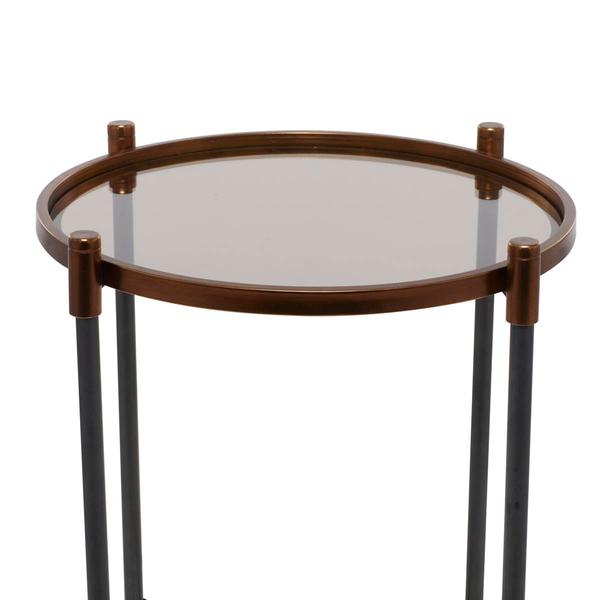 9th & Pike® Black Metal Traditional Accent Table
