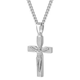 Mens Gentlemen's Classics&#8482; Stainless Steel Crucifix Necklace