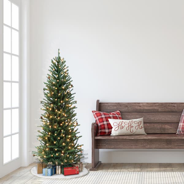 Puleo International Pre-Lit 5ft. Fir Pine Cone Christmas Tree