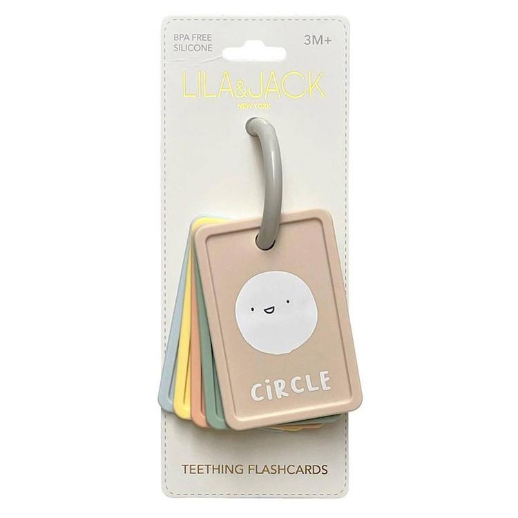 Baby Unisex Lila & Jack Shapes Silicone Teether Flashcards Ring