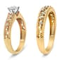 Haus of Brilliance 14kt. Gold Plated 1/5ctw. Diamond Bridal Set - image 5