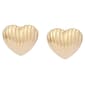 Steve Madden Fluted Heart Stud Earrings - image 2