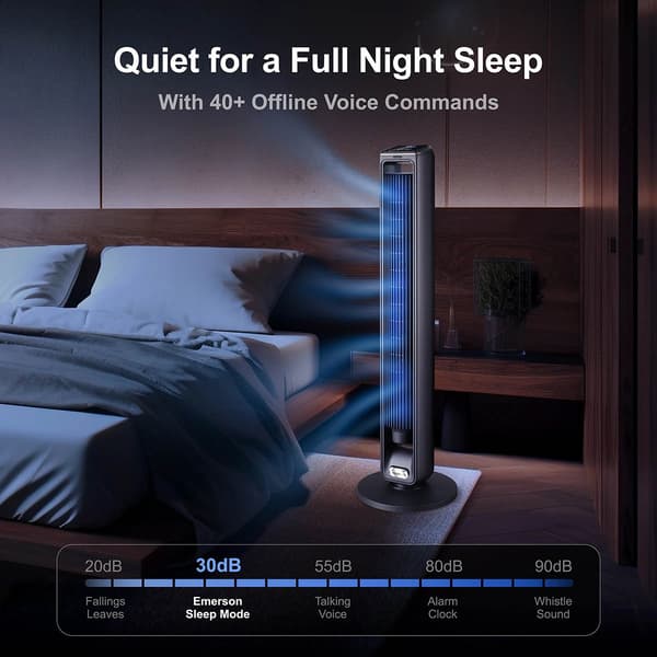 Emerson Smartvoice 42 Inch Tower Fan W/Remote