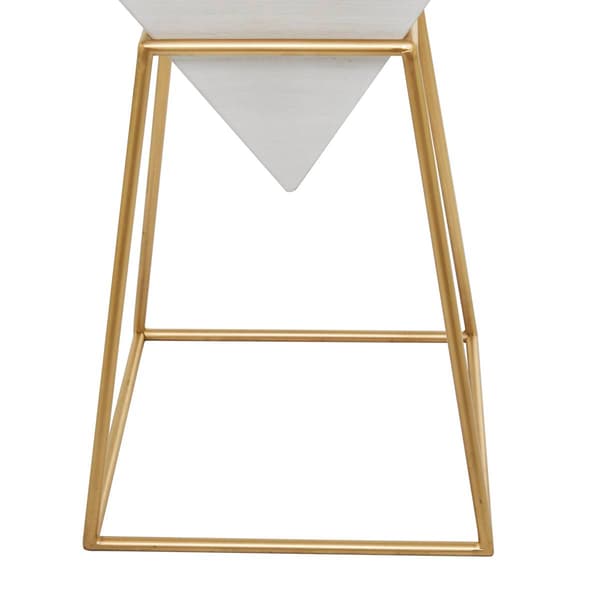 9th & Pike&#174; Gold-Tone Metal Modern Accent Table
