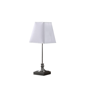 HomeRoots 19in. Silver Bedside Table Lamp with White Empire Shade - image 2