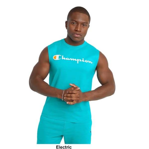 Mens Champion Sleeveless Graphic Muscle Tee