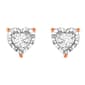 Nova Star™ Rose Gold Lab Grown Diamond Heart Stud Earrings - image 3