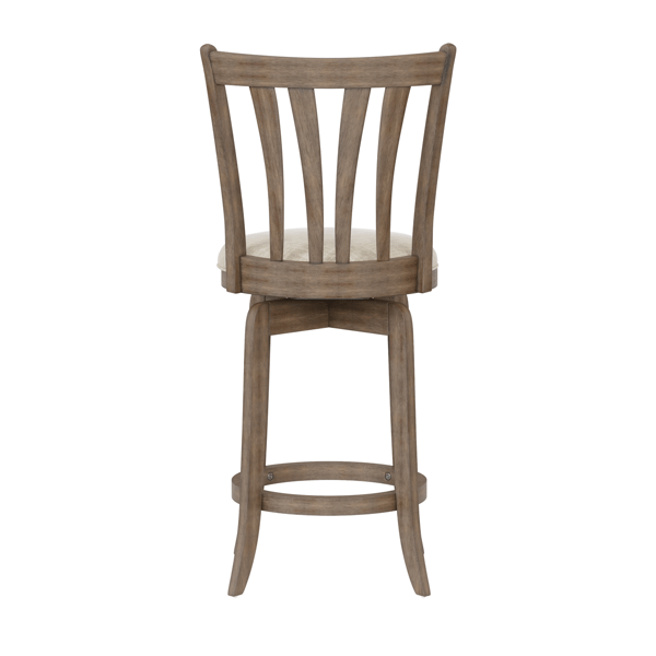 HH2 Home Savana Grey Wood Counter Height Swivel Stool