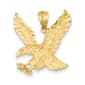 Unisex Gold Classics(tm) Satin Diamond Cut Eagle Pendant - image 1