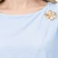 Womens NY Collection Elbow Sleeve Mesh Overlay Solid Blouse - image 4