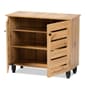 Baxton Studio Gisela Oak Brown Wood 2-Door Shoe Storage Cabinet - image 2