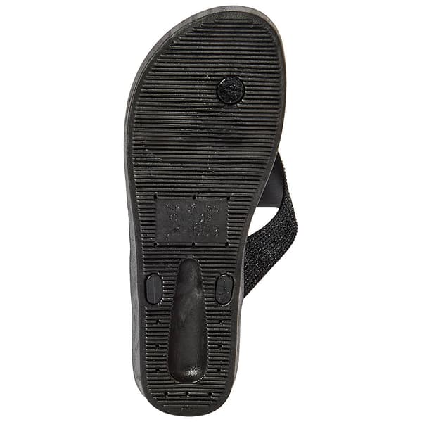 Womens Ashley Blue Shimmer Wedge Thong Sandals