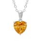 Sterling Silver Citrine Heart Pendant - image 1