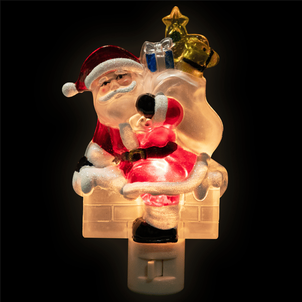 Northlight Santa Climbing Chimney Christmas Night Light