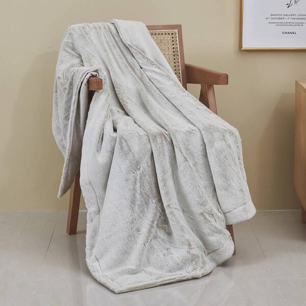 Dream Theory Rabbit Fur to Mink Throw - image 