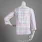 Womens Erika 3/4 Sleeve Clip Stripe Tunic Top - image 2