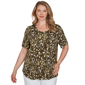 Plus Size Emaline Key Items Short Sleeve Round Neck Abstract Tee - image 1