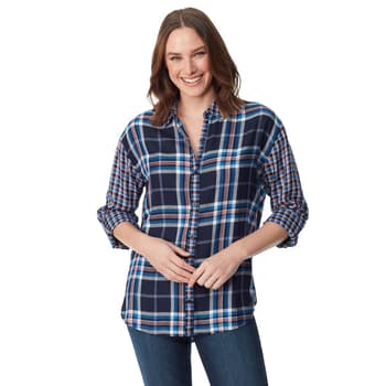 Womens Gloria Vanderbilt Amanda Casual Plaid Button Down - Boscov's