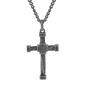 Men Gentlemen's Classics&#40;tm&#41; Stainless Steel Gunmetal Cross Necklace - image 1