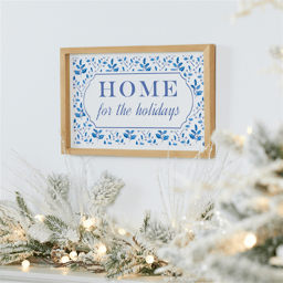 Melrose 15.5in. Framed Home for the Holidays Sign