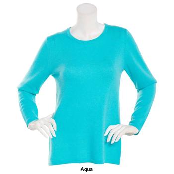 Womens Preswick u0026 Moore Long Sleeve Jewel Neck Cashmere Sweater - Boscov's