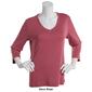 Womens Preswick & Moore&#174; 3/4 Sleeve V-Neck Solid Tee - image 9