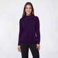 Petite Napa Valley Long Sleeve Solid Mock Neck Sweater - image 3