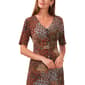 Womens MSK Long Sleeve V-Neck  Midi Dress - image 3