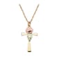 Black Hills Gold 10kt. Cross & Rose Necklace - image 1
