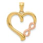 Gold Classics&#40;tm&#41; 14kt. Two-Tone Infinity Heart Pendant - image 1