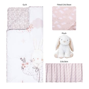 Sammy & Lou® Cottontail Cloud 4pc. Crib Bedding Set - Boscov's